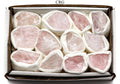 Rose Quartz Rough Boxed Flat (12 Piece Flat) (1 To 2 Inches) Bulk Wholesale Crystals Minerals Gemstones