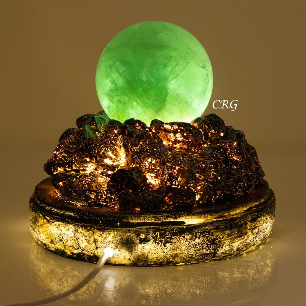 Burning Charcoal Sphere Holder Lamp