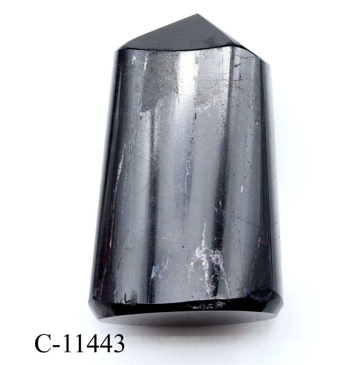 C-11443 Black Tourmaline Full Polished Tower 8.7oz.