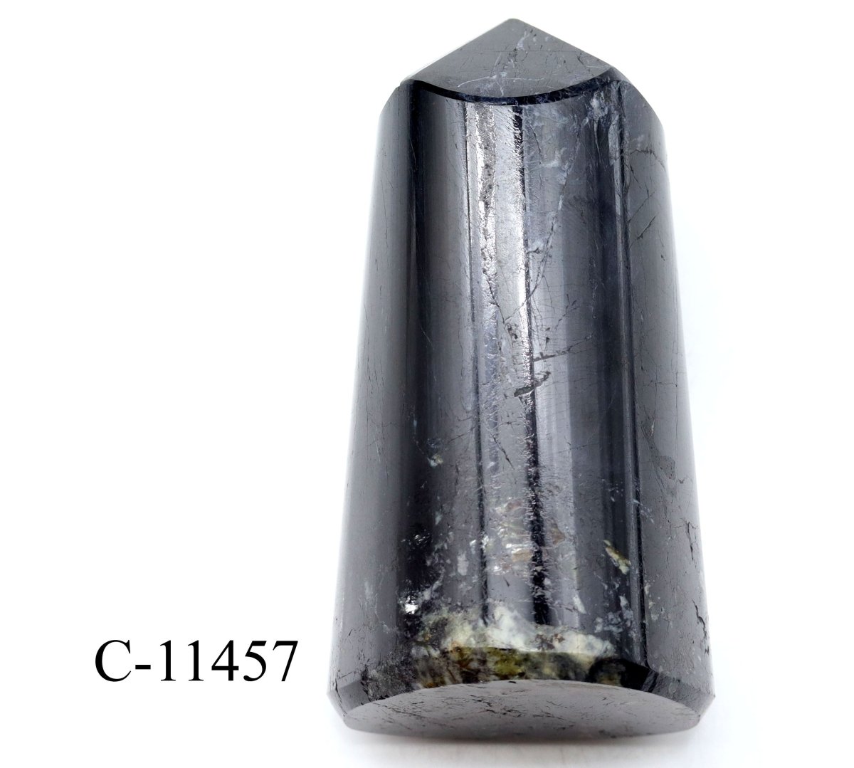 C-11457 Black Tourmaline Full Polished Tower 8.1oz.