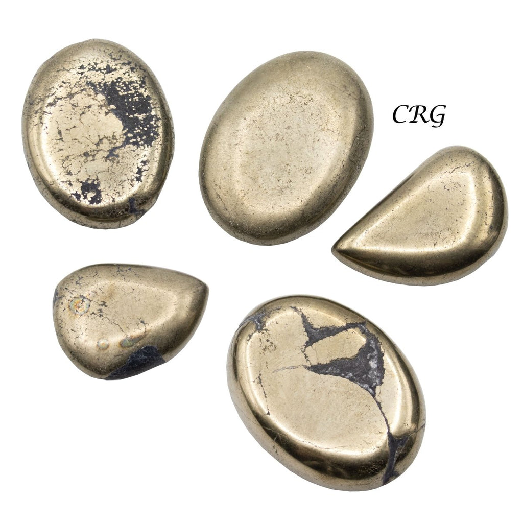 75 GRAM LOT - Pyrite Cabochons / Mixed Sizes