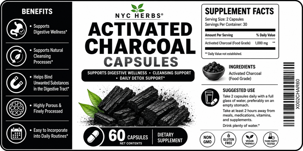 Activated Charcoal | Detox, Gas Relief & Internal Cleansing