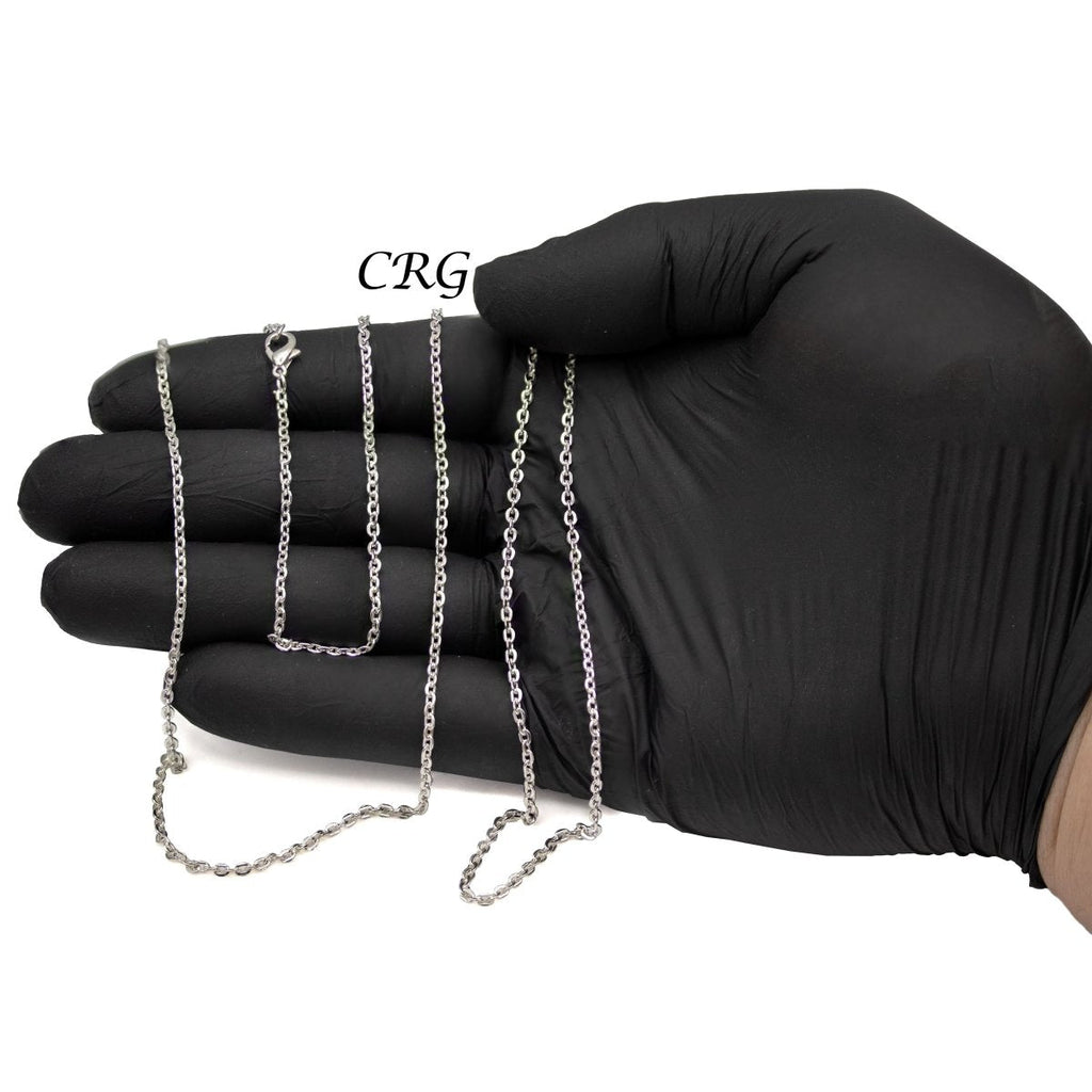 35" Silver Link 2.5mm Necklace Chain with Lobster Clasp