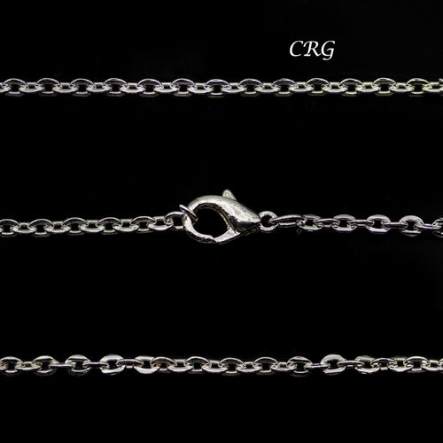 35" Silver Link 2.5mm Necklace Chain with Lobster Clasp