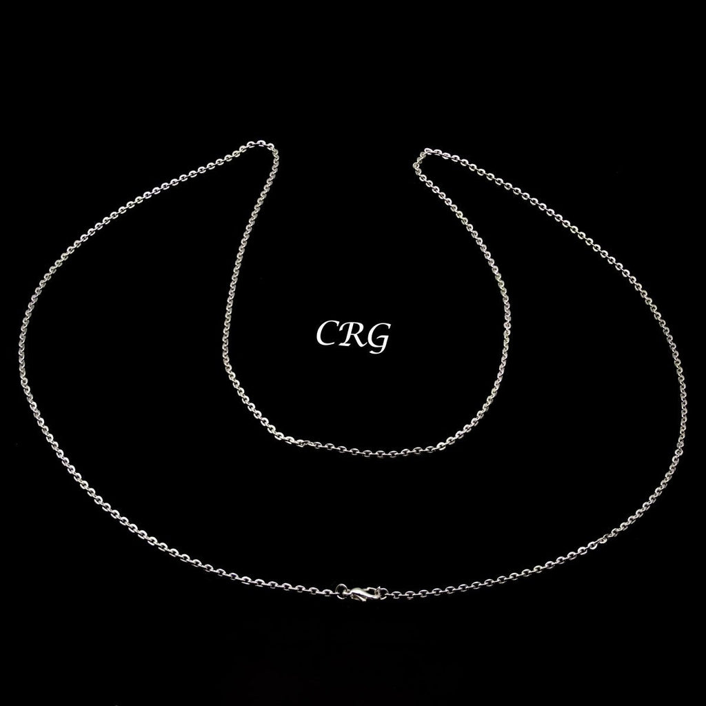 35" Silver Link 2.5mm Necklace Chain with Lobster Clasp