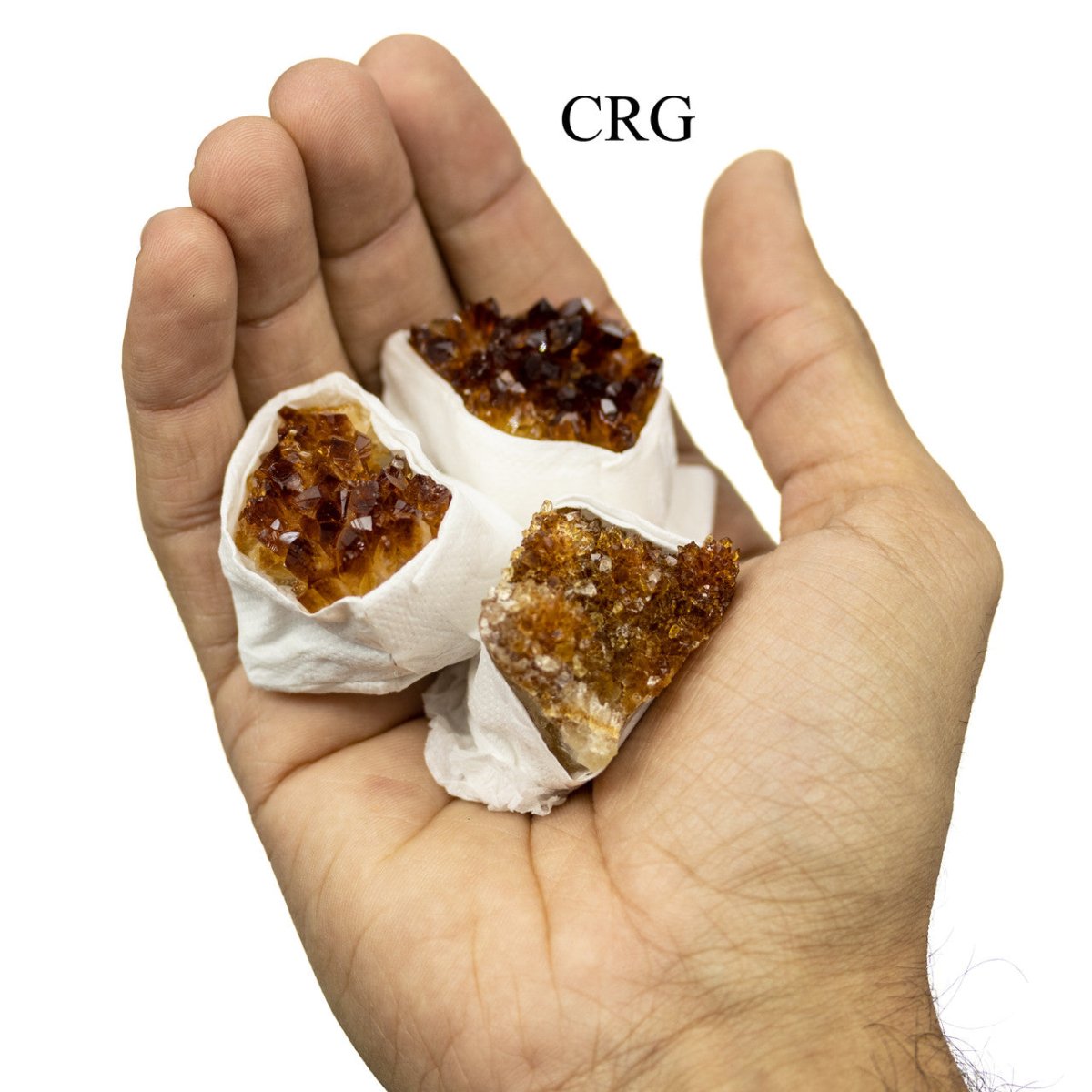 Citrine Druzy Flat / 1"-2.5" avg.