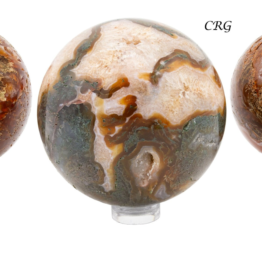 Red Moss Agate Spheres / 50-70mm AVG - 1 KILO LOT