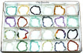 24 Piece Flat - Assorted Gemstone Chip Bracelets