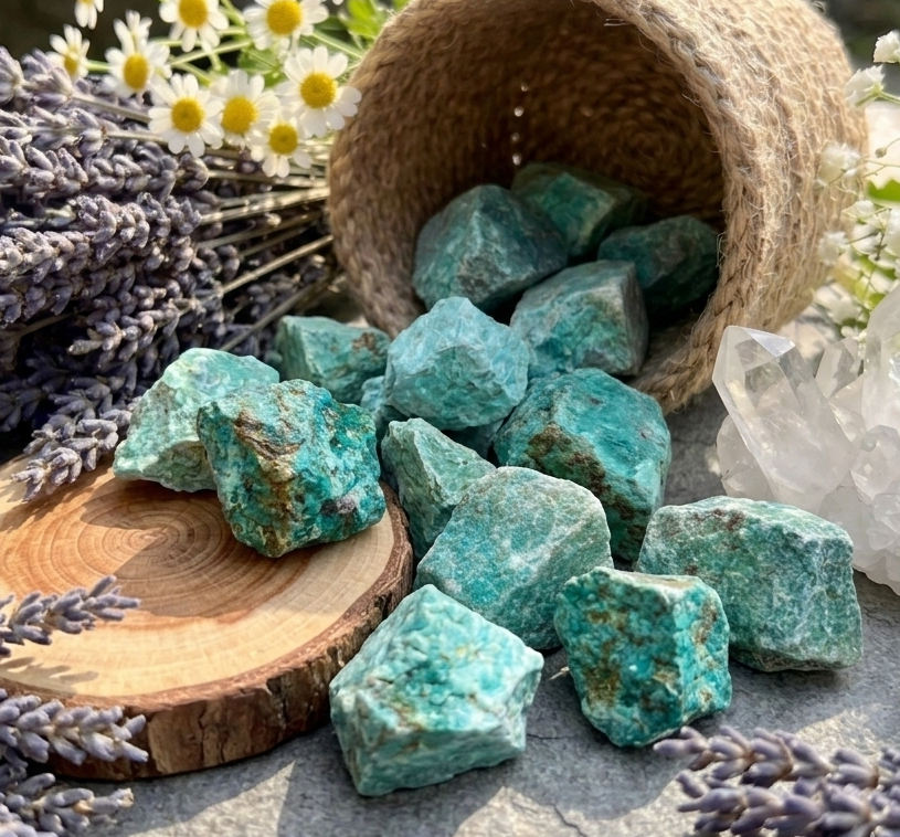 Chrysocolla Mineral Rough Raw Stones (By The Piece or Pound)