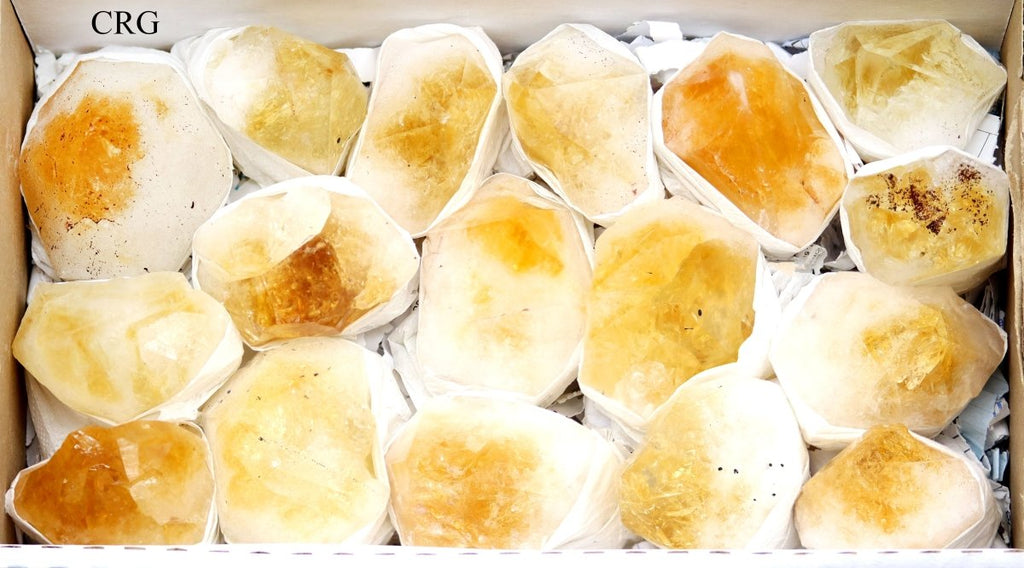 Citrine Points Grade A Large Flat 60-85 mm avg