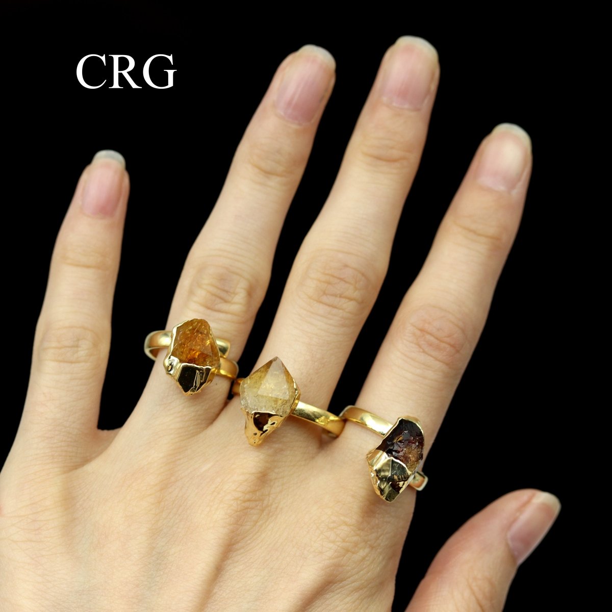 Citrine Ring - Gold Plated / MIXED SIZES