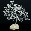 Clear Quartz Tree On Crystal Cluster w/ Silver Wire