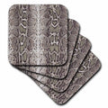 3dRose Janna Salak Designs Prints and Patterns - Grey Snakeskin Animal Print - Coasters (cst_20347)