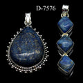 D-7576 Lapis 925 Sterling Silver Jewelry Lot