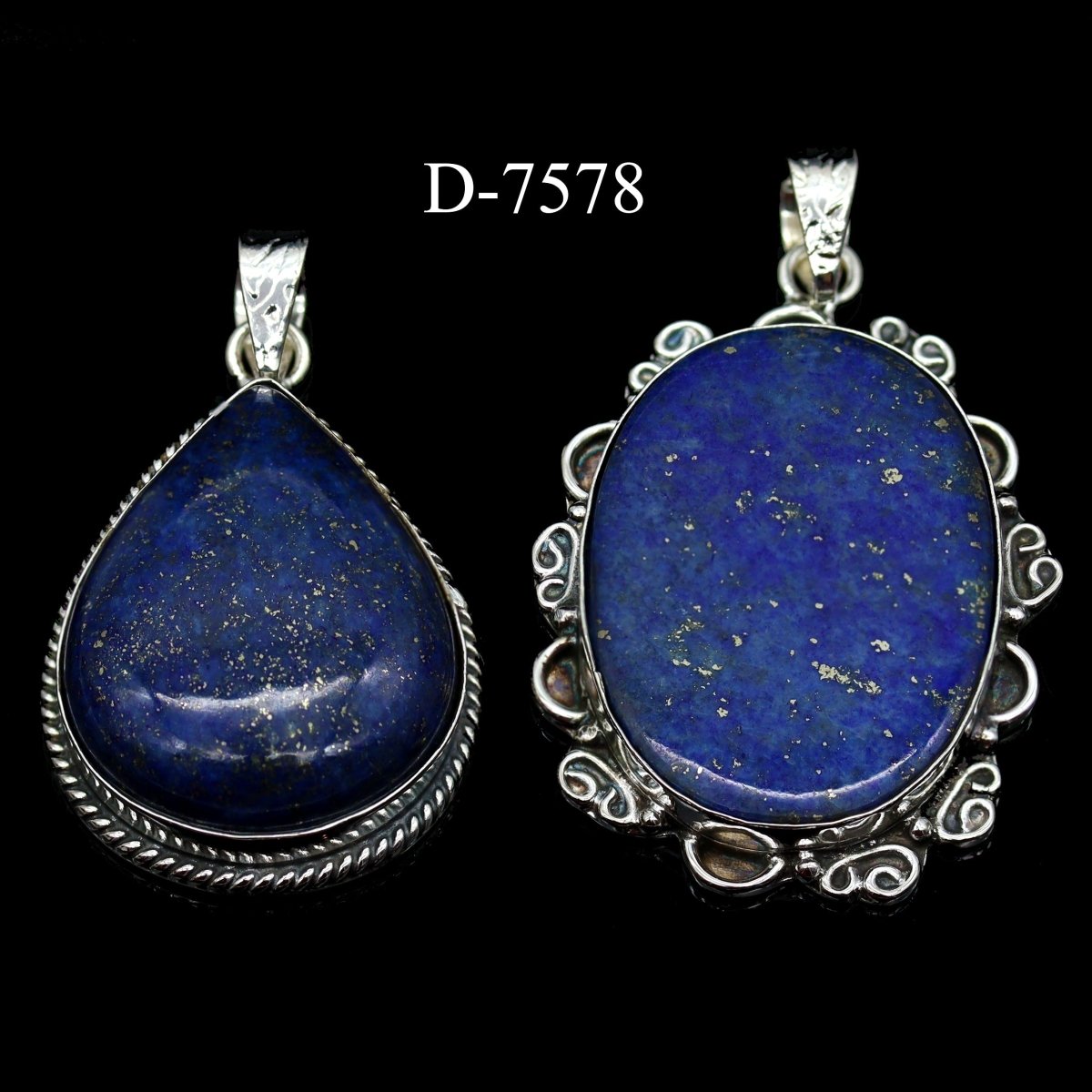 D-7578 Lapis 925 Sterling Silver Jewelry Lot