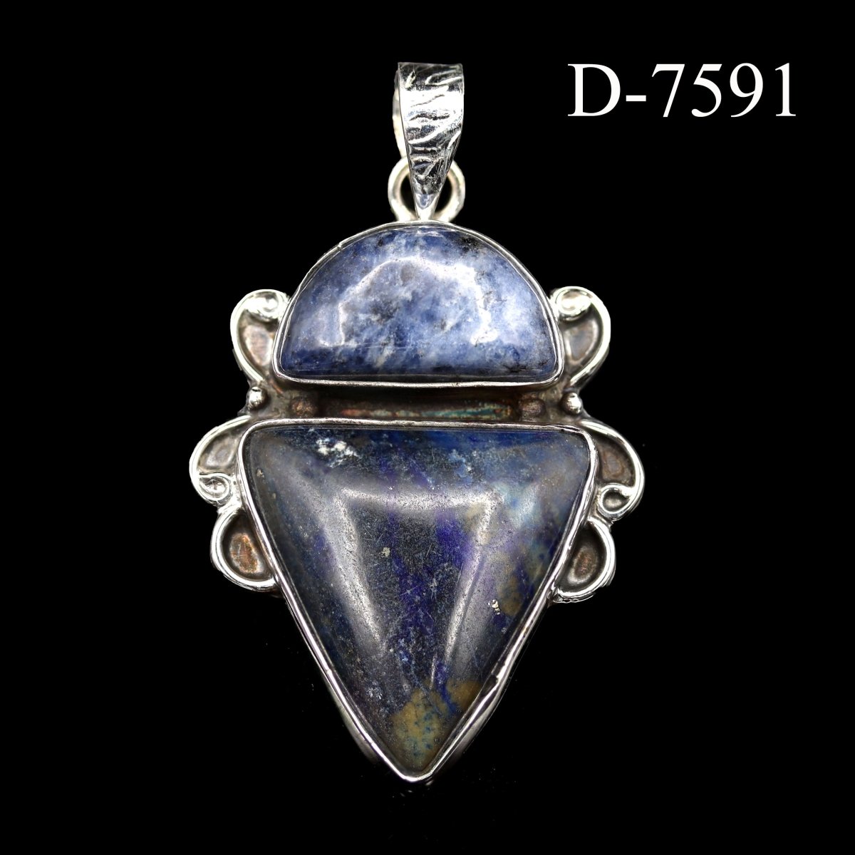 D-7591 Lapis Lazuli 925 Sterling Silver Pendant