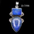 D-7598 Lapis Lazuli 925 Sterling Silver Pendant