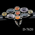 D-7620 - Multistone  Sterling Silver Ring / SIZE 7