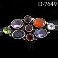 D-7649 - Multistone 925 Sterling Silver Ring / SIZE 6