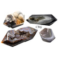 Polished Agate Druzy Double Terminated Points / 3-7" AVG - 1 KILO LOT