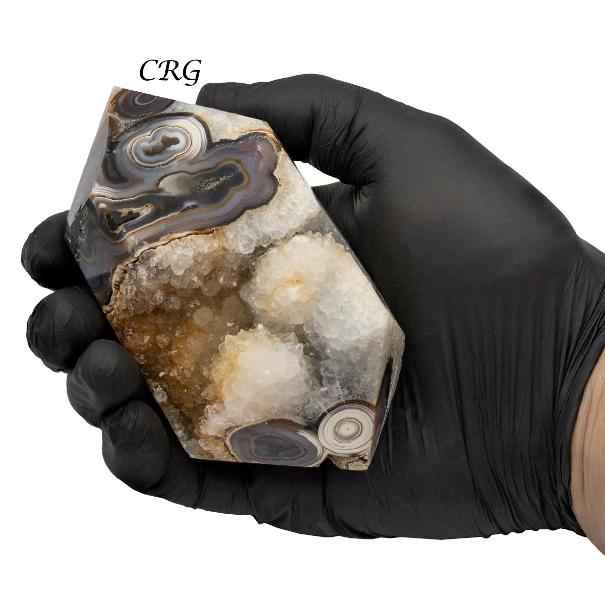 Polished Agate Druzy Double Terminated Points / 3-7" AVG - 1 KILO LOT
