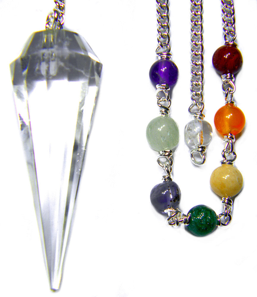 Crystal Quartz Chakra Pendulum for Pure Energy work