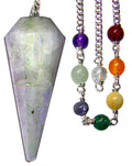 Rainbow Moonstone Chakra Pendulum for Fortelling Future, Good Fortune, & Protection