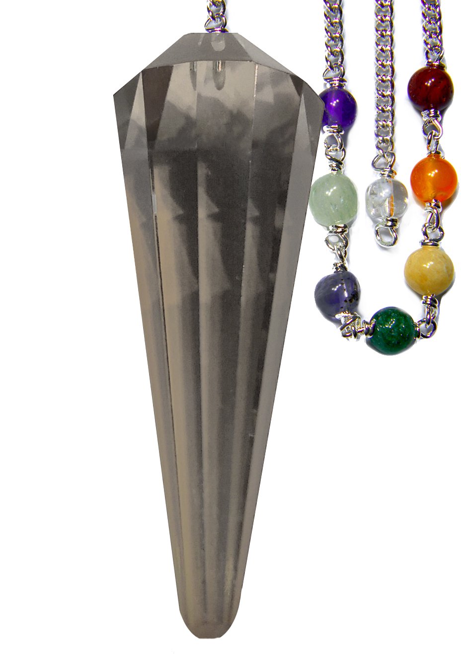 Smoky Quartz Faceted Chakra Pendulum for Grounding and Security