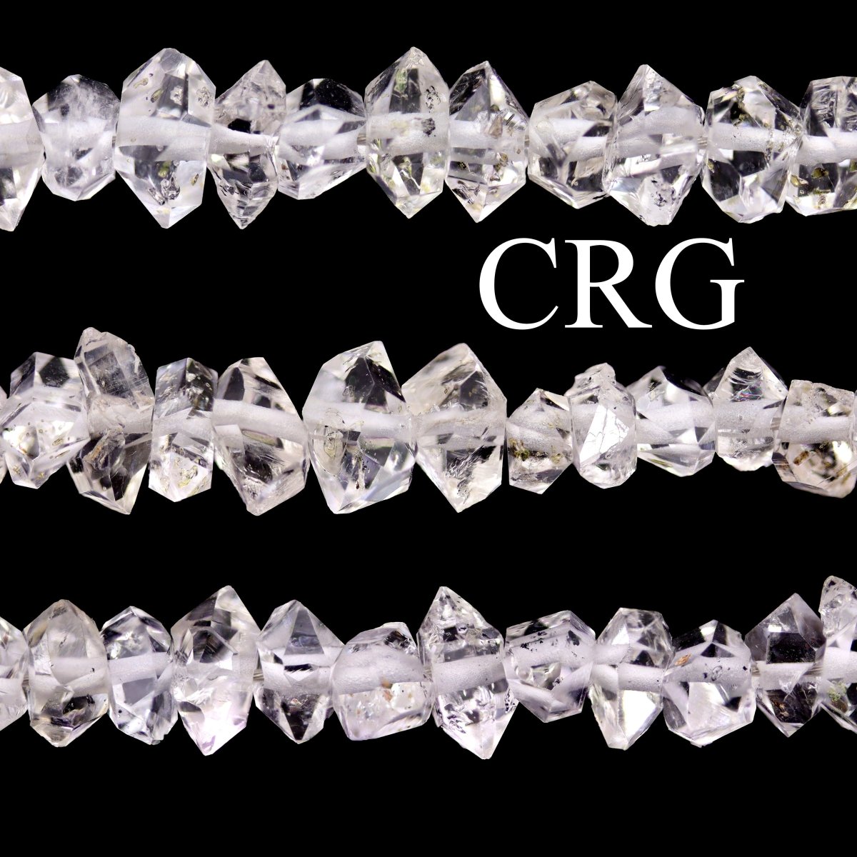 Diamond Quartz (on string) from Pakistan / 3-5 mm avg.