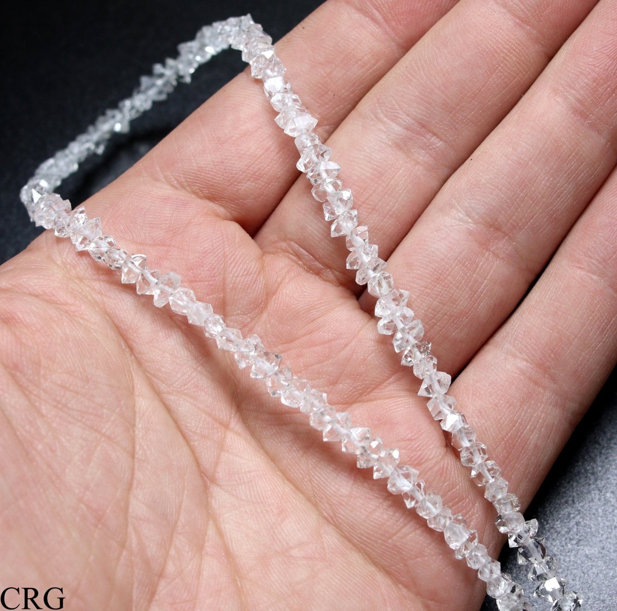 Diamond Quartz (on string) from Pakistan / 3-5 mm avg.