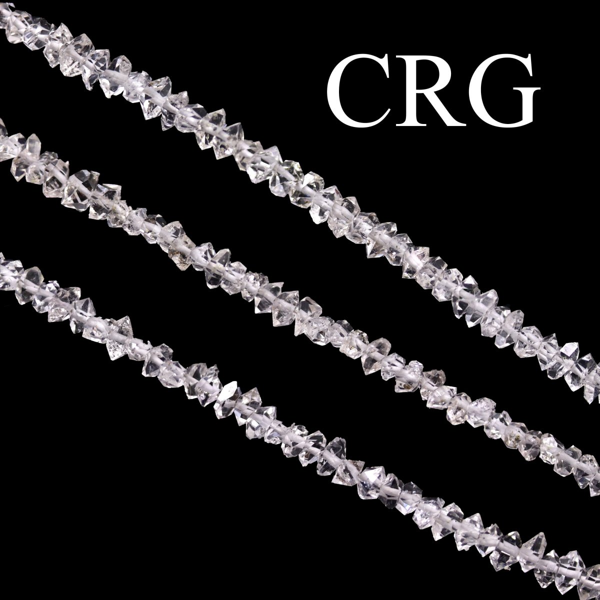 Diamond Quartz (on string) from Pakistan / 3-5 mm avg.