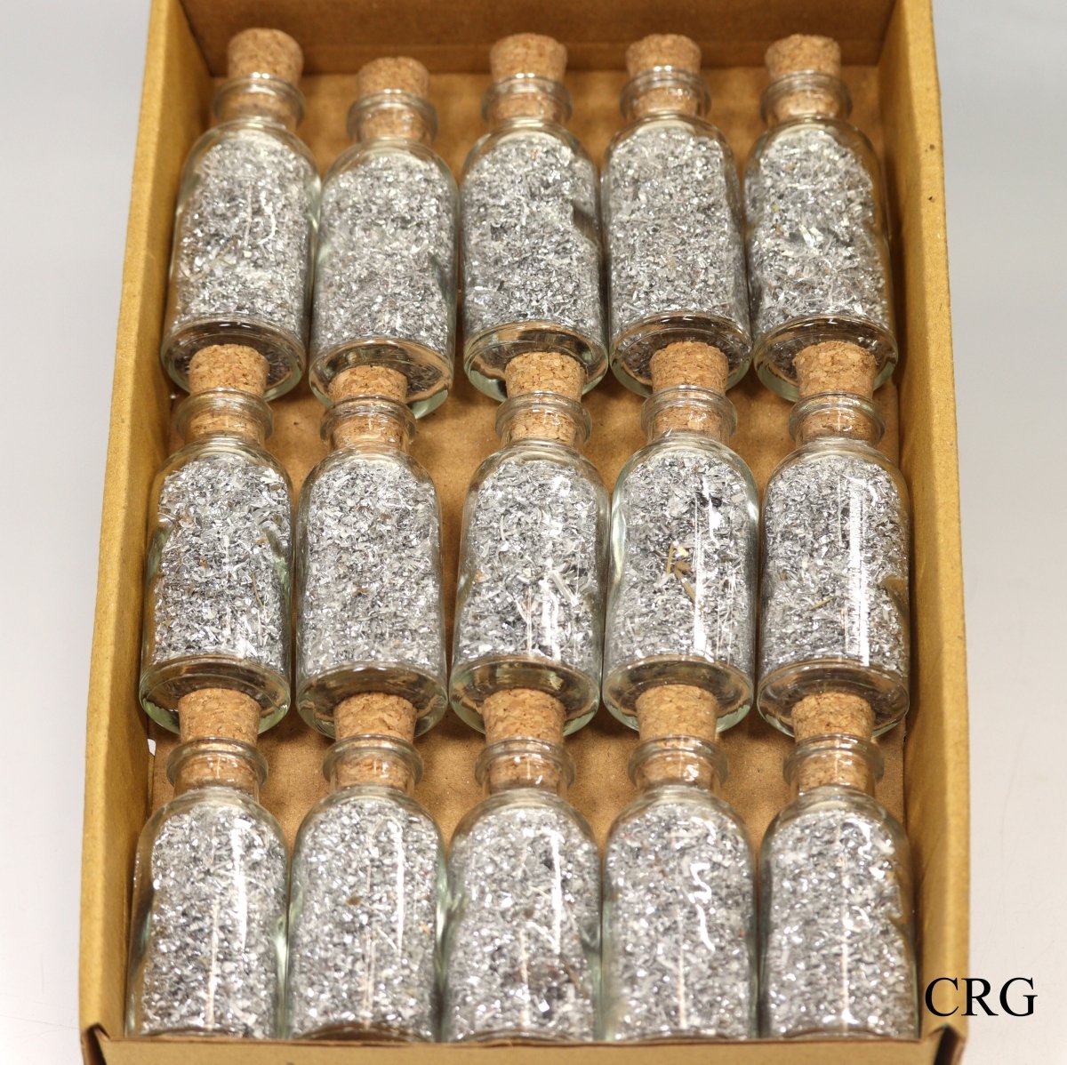 Dry Silver Flakes in Bottle 15 pc Box Set