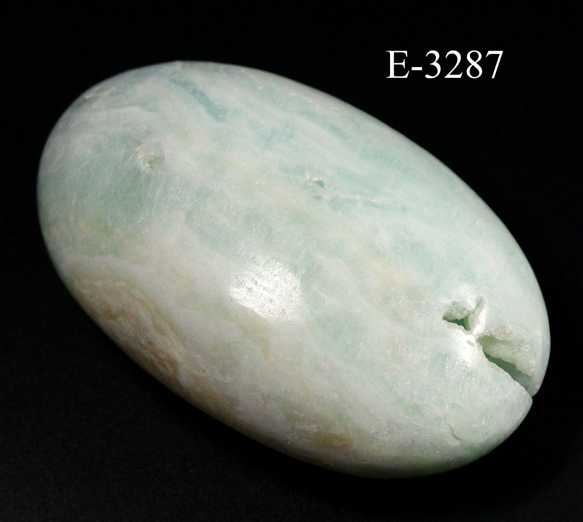 E-3287 Polished Caribbean Calcite Palm Stone -5.4 oz.