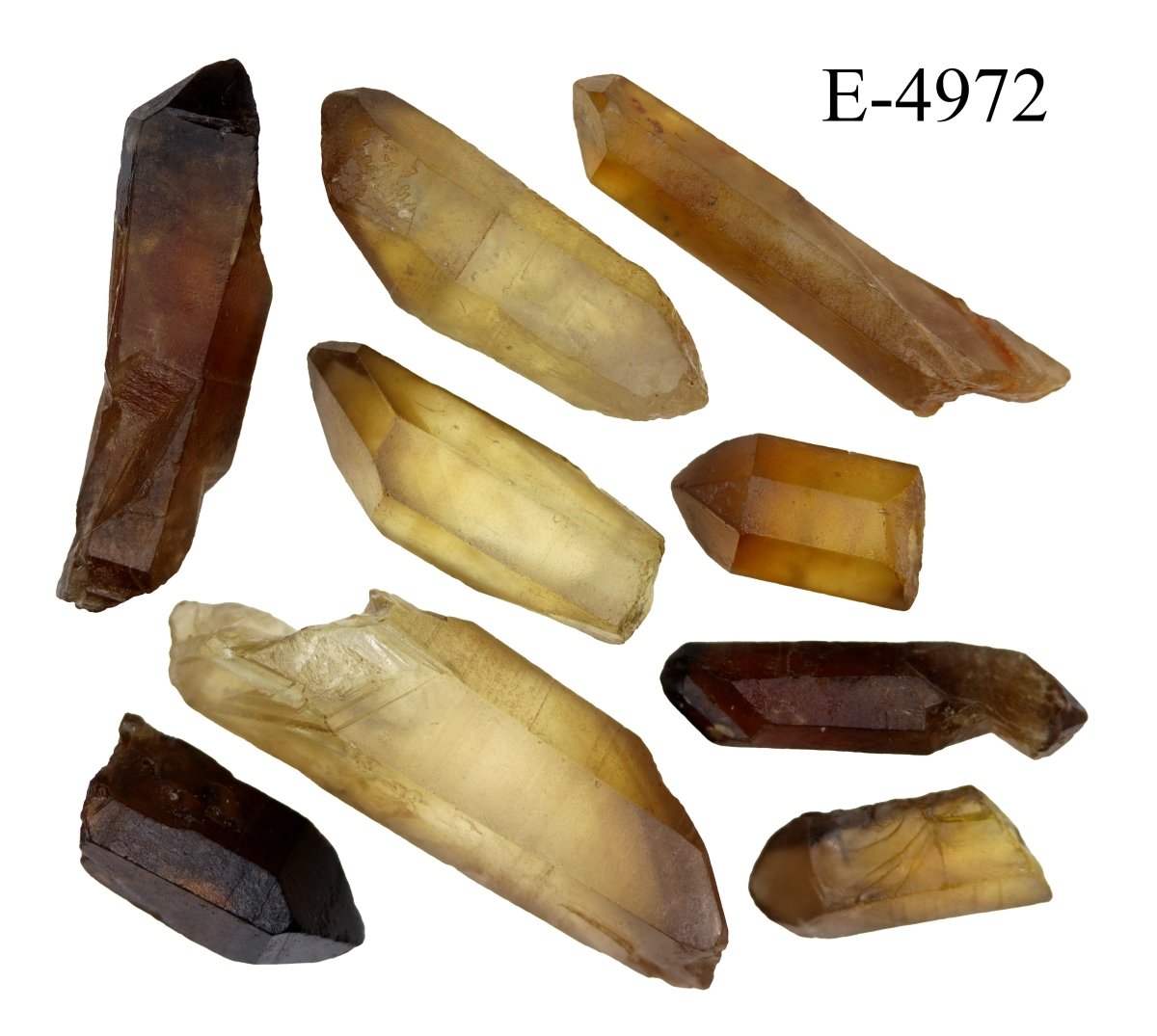 E-4972 Raw Natural Citrine Points 0.5-3.5in Avg 100 gram lot