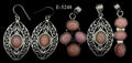 E-5248 Pink Opal 925 Sterling Silver Jewelry 24 g.