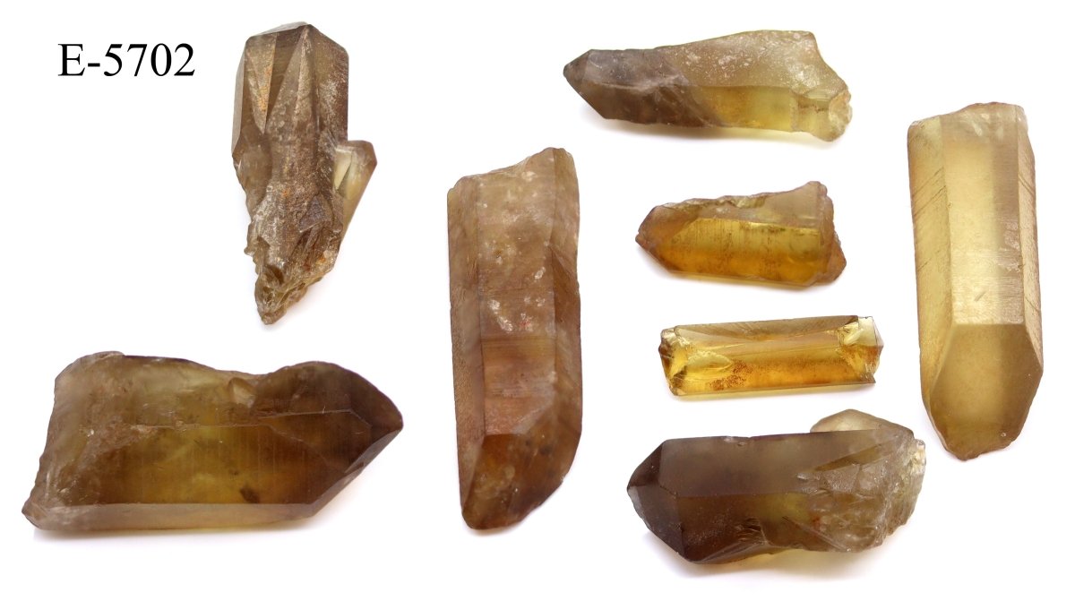 E-5702 Raw Natural Citrine Points 0.5-3.5in Avg 100 gram lot