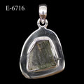 E-6716 Moldavite 925 Sterling Silver Pendant