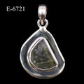 E-6721 Moldavite 925 Sterling Silver Pendant