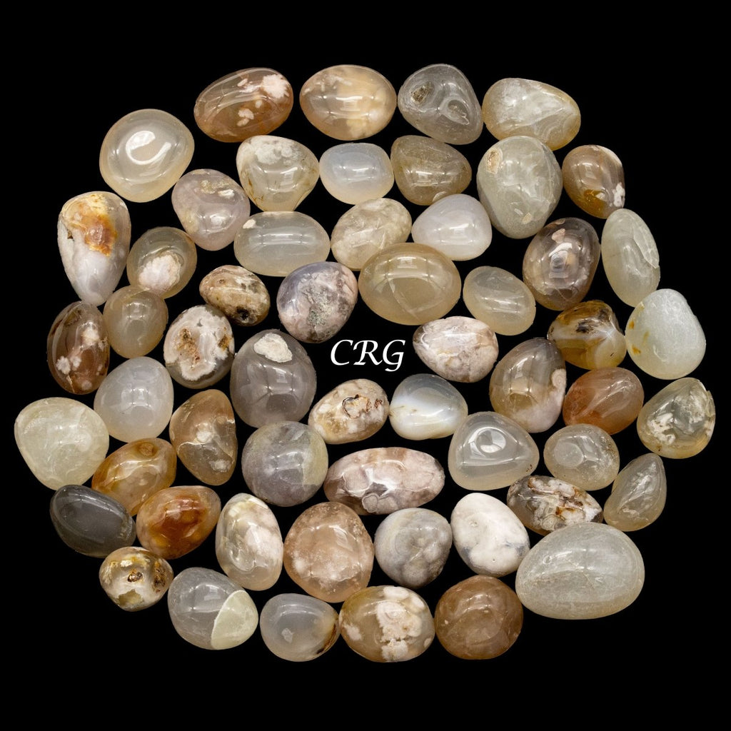 Tumbled Flower Agate / 1" AVG - 1 KILO LOT
