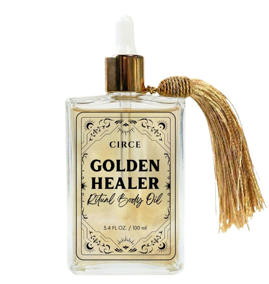 Healing Ritual Body Oil — Lavender & Chamomile Oil with Golden Healer Quartz