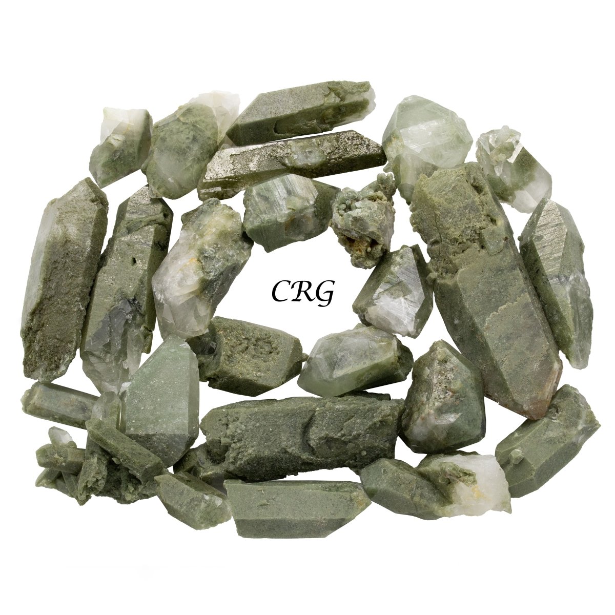 8oz. Chlorite Quartz Points