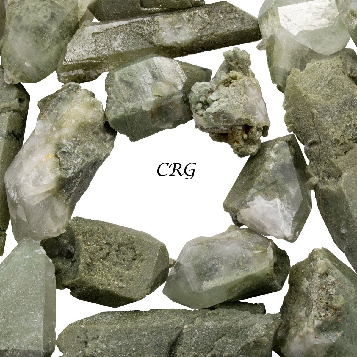8oz. Chlorite Quartz Points