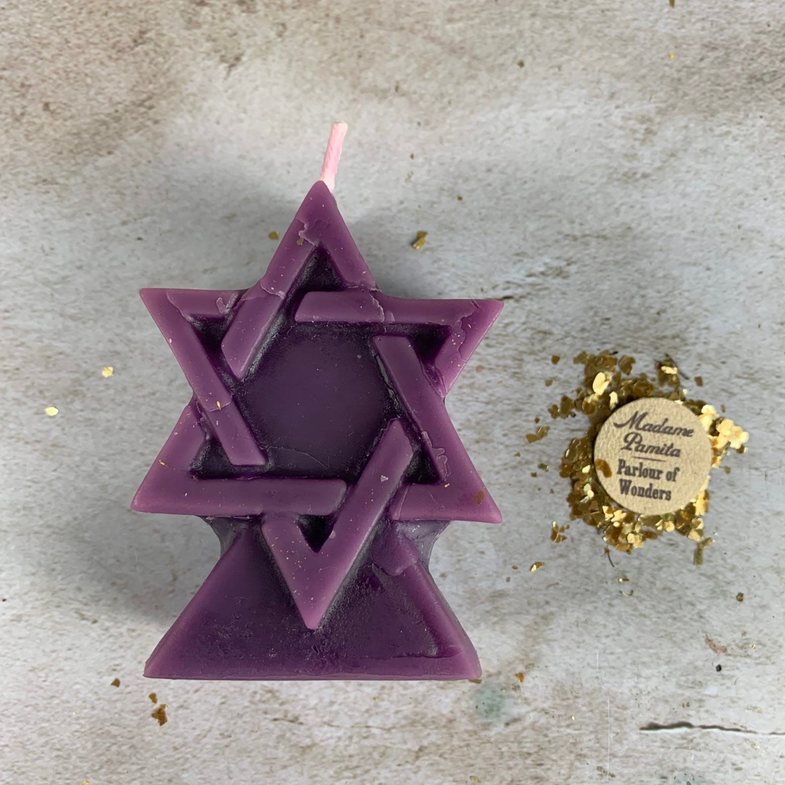 Beeswax Seal of Solomon Spell Candle - Protection & Divine Power