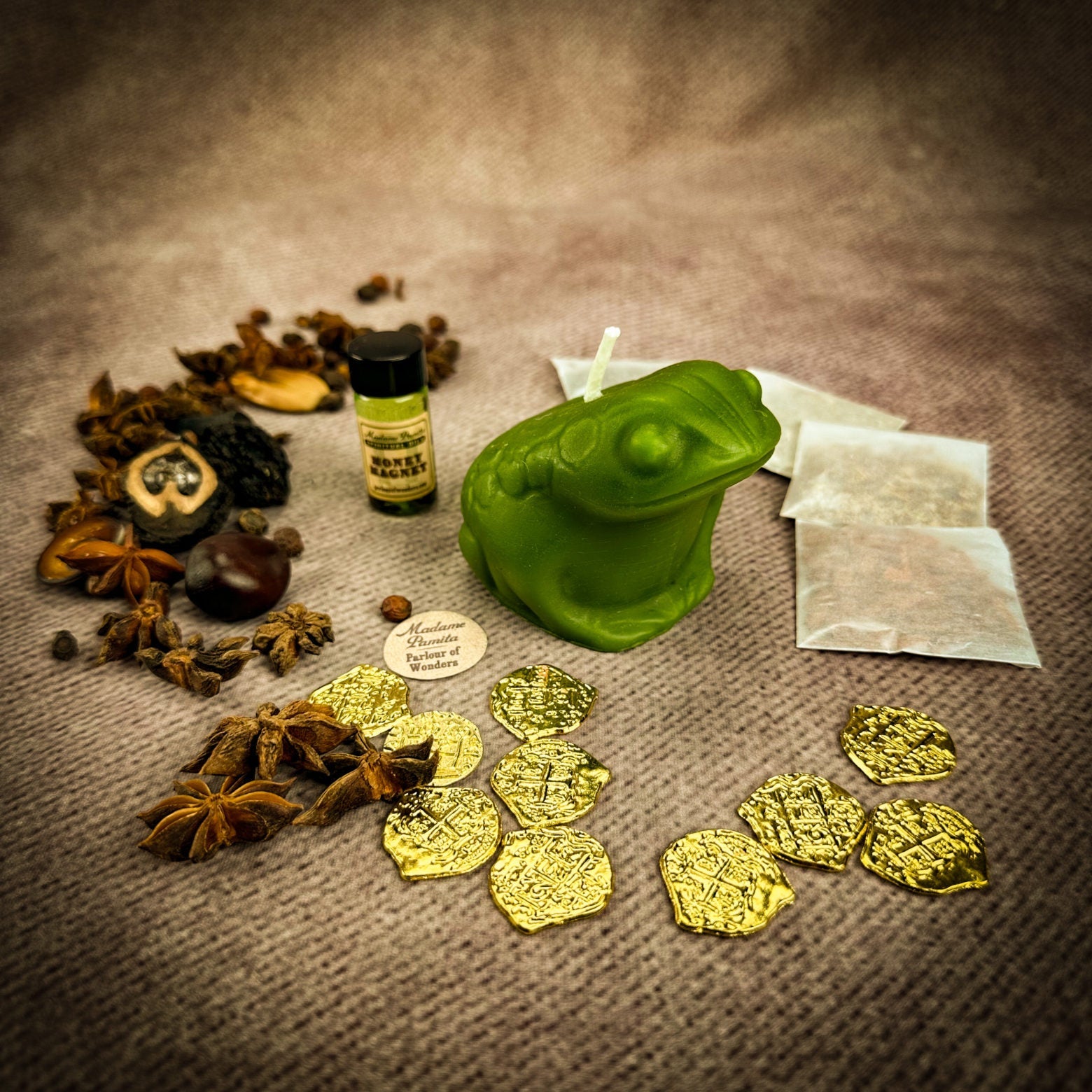 Lucky Money Frog Candle Spell Kit - Abundance & Prosperity