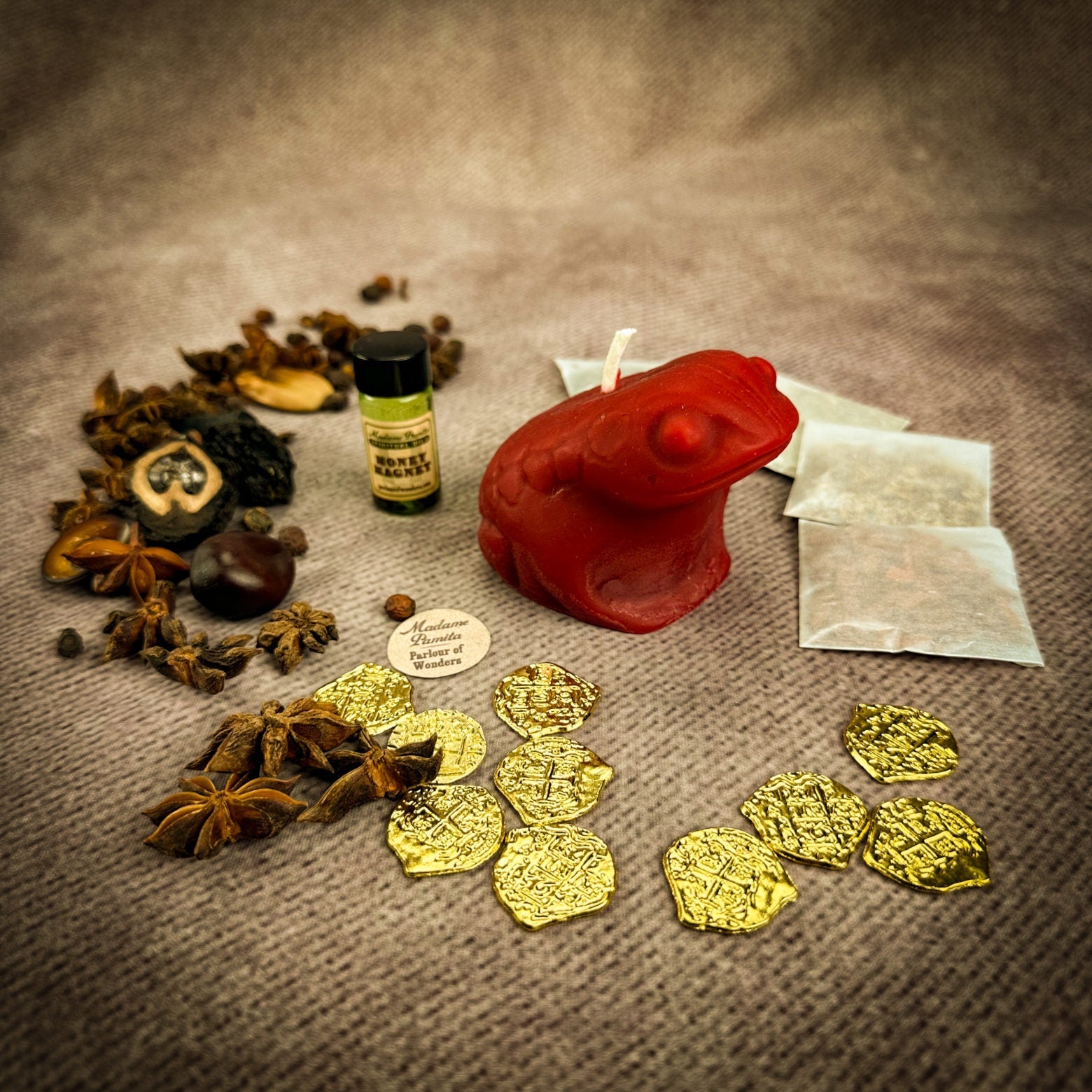 Lucky Money Frog Candle Spell Kit - Abundance & Prosperity