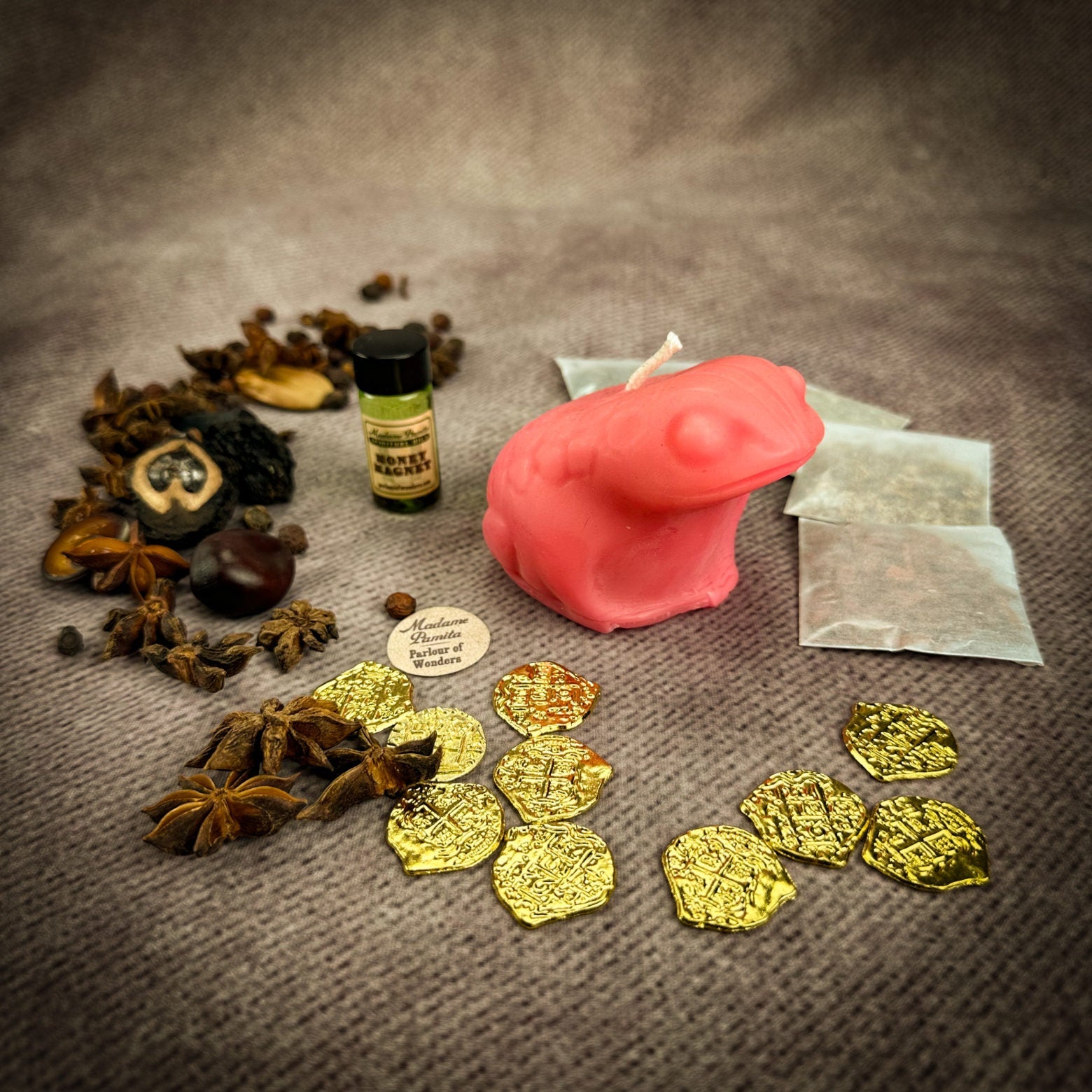 Lucky Money Frog Candle Spell Kit - Abundance & Prosperity