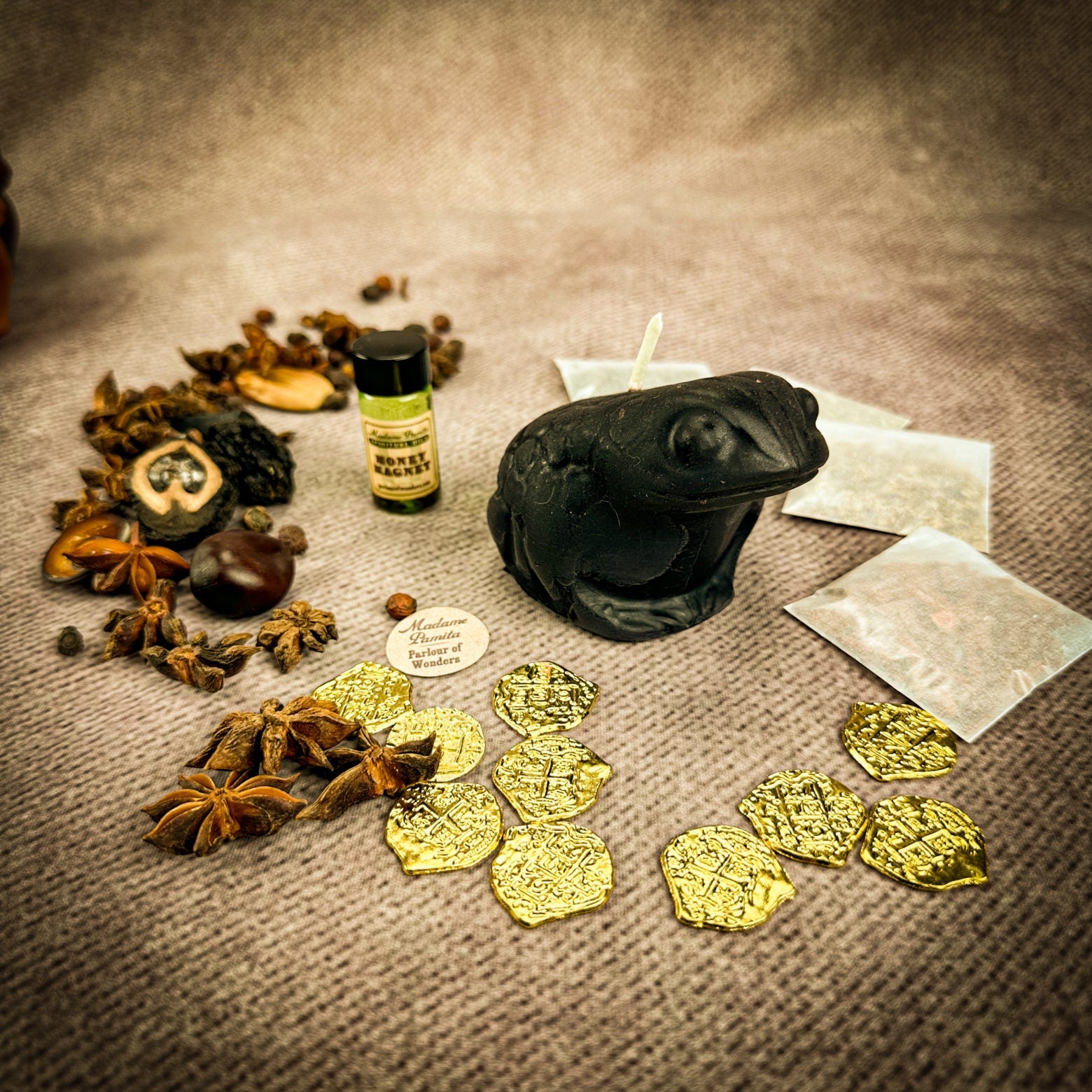 Lucky Money Frog Candle Spell Kit - Abundance & Prosperity