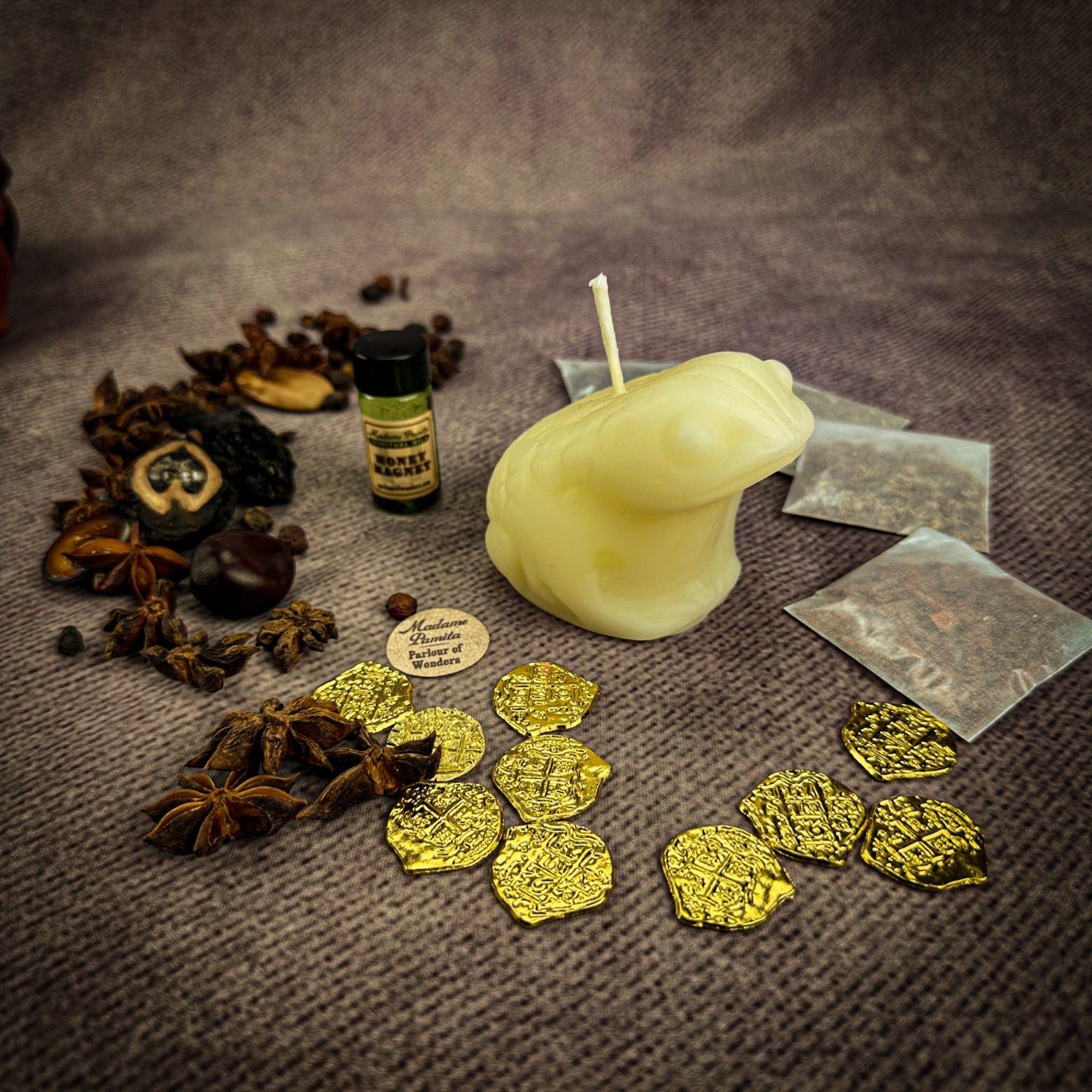 Lucky Money Frog Candle Spell Kit - Abundance & Prosperity