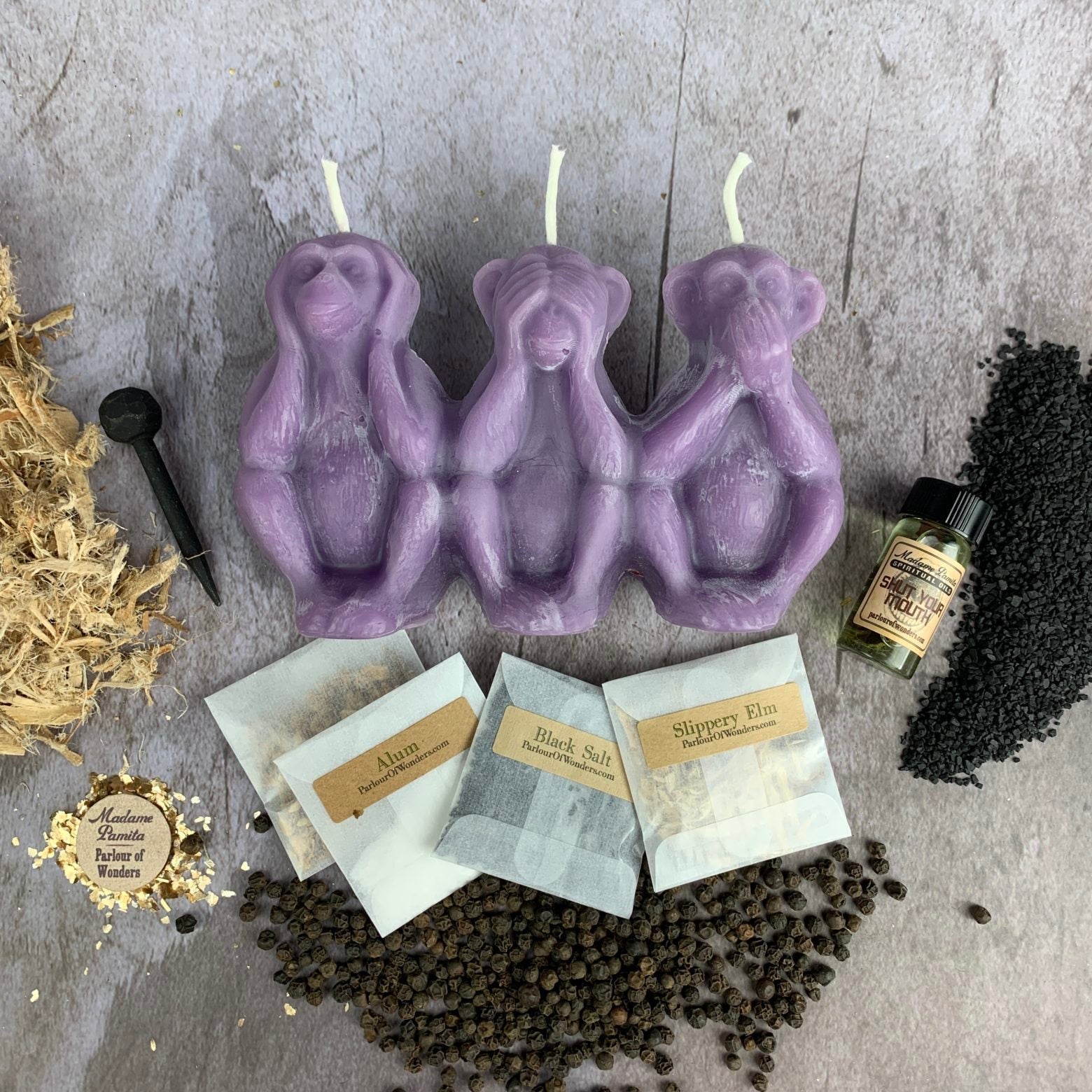 Stop Jealous Gossip Candle Spell Kit - Silence Gossip & Protect Reputation