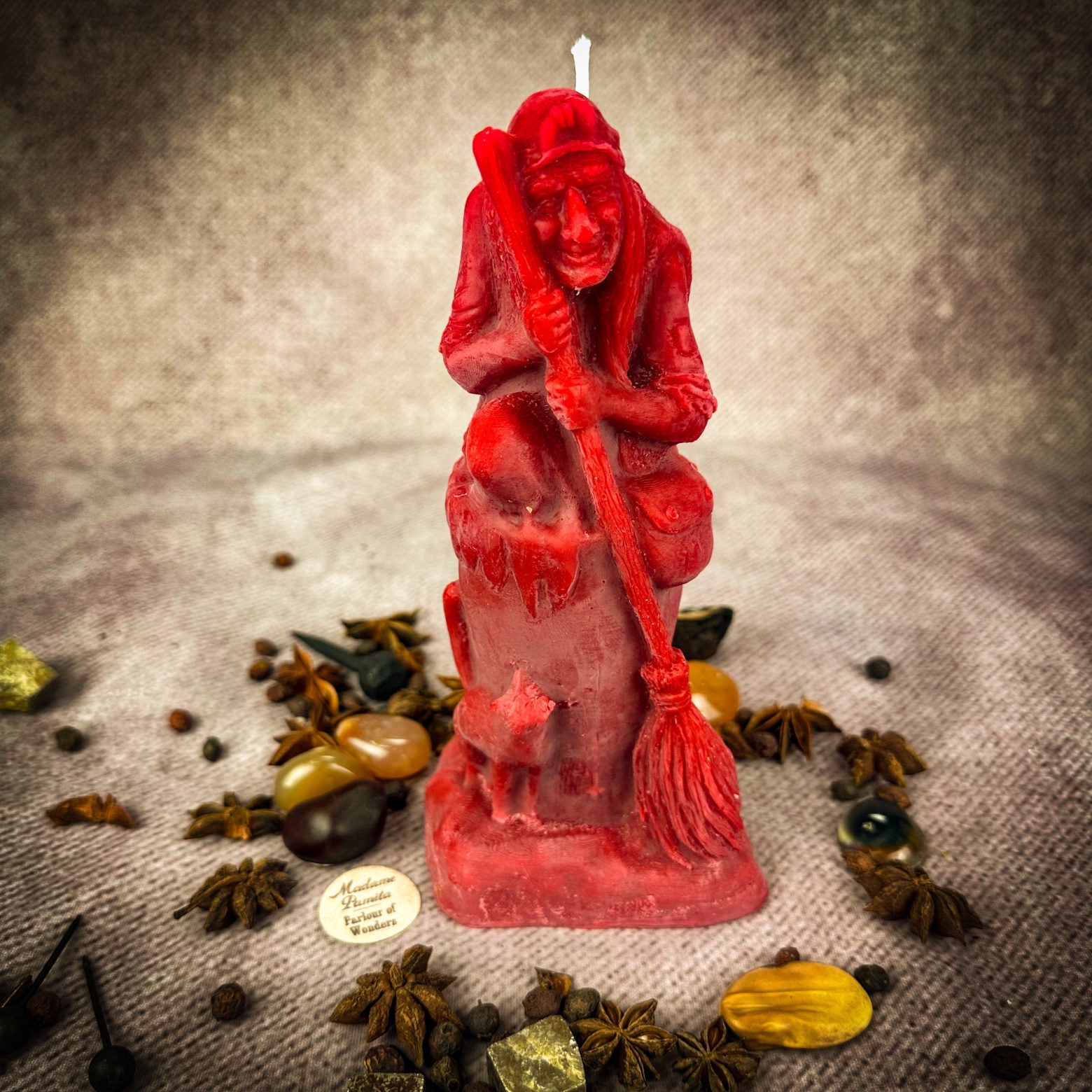Beeswax Baba Yaga Spell Candle - Wisdom, Protection & Wild Power